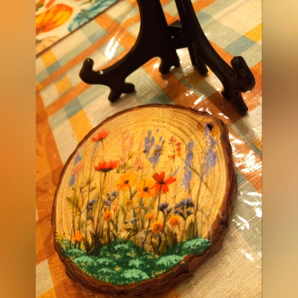 Wood Coaster w/Stand